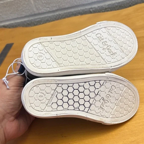 Cat & Jack Little Kids Green and Blue High Top Sneakers Size 8 - Picture 4 of 8